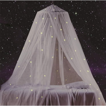 Mikewe Galaxy Bed Canopy for Baby, Children, Boys, Girls, White, 76 Count