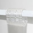 thumbnail image 3 of Agiferg Anneaux de Rideau de Douche Transparents Ensemble de 24 en Caoutchouc de Silicone, 3 of 4