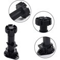 thumbnail image 2 of 24 Pieces Plastic Cabinet Legs, Furniture Feet, Adjustable Furniture Leg, Black Plastic Furniture Legs With Clip Fixing Base For Kitchen Furniture, Ca, 2 of 5