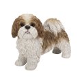 thumbnail image 1 of Statue d'Animal de Décoration de Jardin Brun et Blanc Debout Shih Tzu, 1 of 5