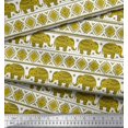 thumbnail image 3 of Soimoi polyester Crepe Fabric Aztec & Tribal Elephant Ethnic Fabric Prints By Yard 42 Inch Wide, 3 of 3