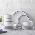 thumbnail image 4 of Mainstays 12-Piece Blue Rim Stoneware Dinnerware Set, 4 of 5