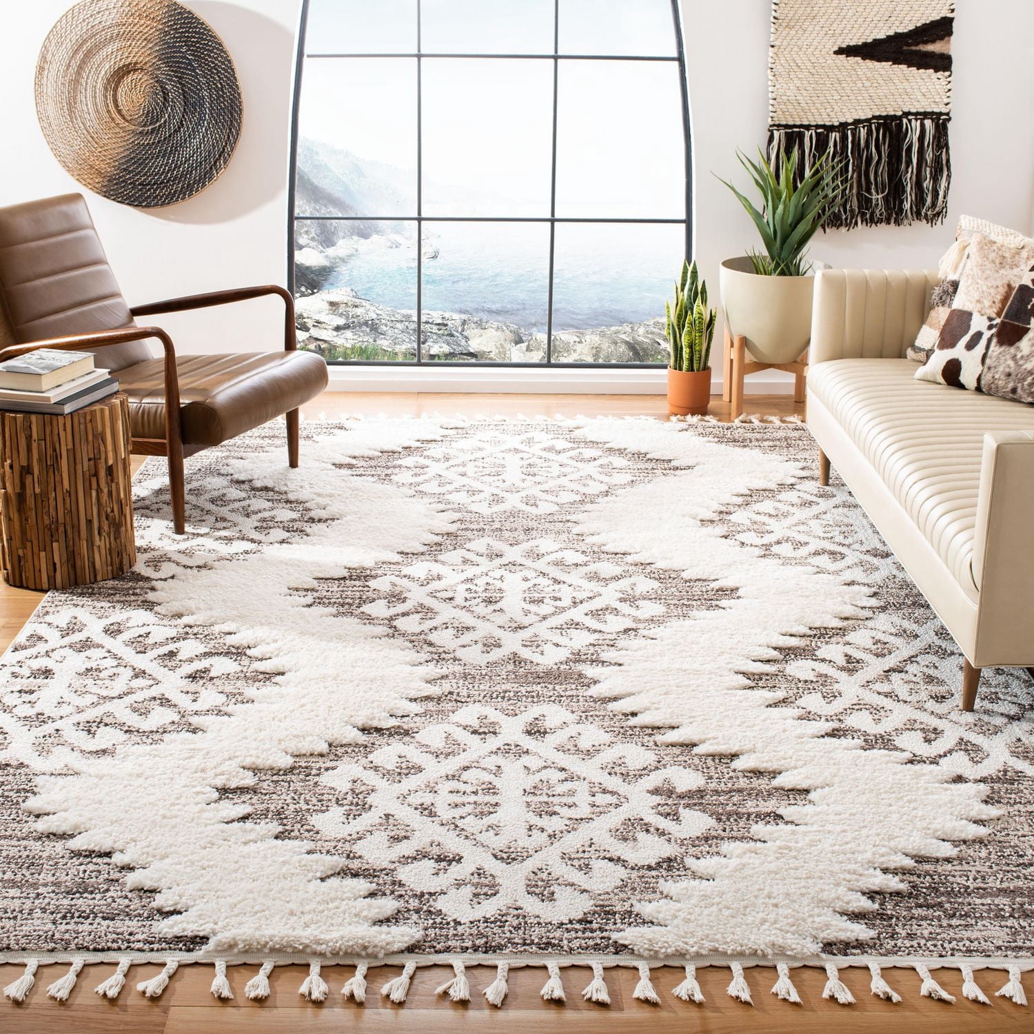 Safavieh Moroccan Tassel Shag Desmond Southwestern Area Rug