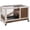Brown, variant on PawHut Wooden Indoor Rabbit Hutch on Wheels with Run, Brown
