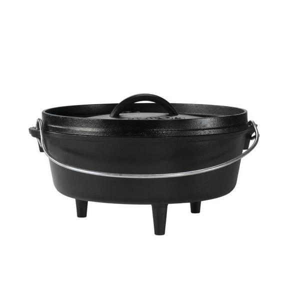 Lodge 10 Inch / 4 Quart Cast Iron Camp Dutch Oven