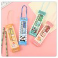 thumbnail image 2 of TopLLC 5 Pcs Stationery Set for Primary School Students, Kawaii Animals Design Including 2 Pcs Pencil Sharpener Eraser and Ruler, Draw and Sketch Pencil Kit Back to School Supplies Gifts for Kids, 2 of 9