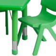 thumbnail image 3 of 24''W x 48''L Rectangular Green Plastic Height Adjustable Activity Table Set with 6 Chairs, 3 of 9