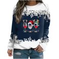 thumbnail image 1 of Chandails en Molleton à Col Rond pour Femmes, T-shirt d'Hiver Imprimé Ample, Manches Longues, Blouse à Col Rond, Hauts Décontractés, Chandail en Molleton Surdimensionné en Liquidation, 1 of 3