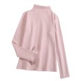 thumbnail image 1 of Hauts à Manches Longues pour Femmes Décontractés Mode pour Femmes Hauts Unis à Manches Longues Chandail Décontracté Ample en Tricot Chandail Blouse, 1 of 8