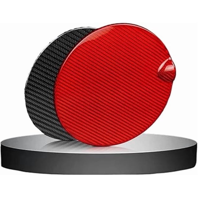 Fibre de Carbone Sèche Véritable Compatible pour Cooper MINI F55 F56 F57 Réservoir d'Essence de Voiture Couvercle de Bouchon de Réservoir de Carburant Accessoires Jupe Latérale Modifier automobile (Carbone Rouge)
