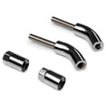 thumbnail image 2 of Krator Chrome Mirror Stem Extender 3 Inch Extension Set Compatible with 2014-2017 Harley Davidson SuperLow 1200T XL1200T, 2 of 3