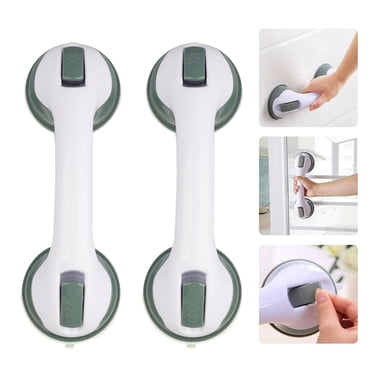 2 Pcs Barres de Douche pour Salle de Bain, Poignée de Douche EEEkit 12 Pieds', Barre de Main Antidérapante de Sécurité pour Bain, Maintien à Forte Aspiration, Barre d'Équilibre pour Douche pour Personnes Âgées, Bébés, Aînés
