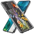 thumbnail image 2 of MUNDAZE LG K51 Yellow Purple Spring Flowers Butterflies Floral Shockproof Clear Hybrid Protective Phone Case Cover, 2 of 6