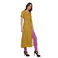 thumbnail image 3 of Moomaya Longues Robes Tuniques en Coton Imprimé à Manches Courtes avec Fente avant pour Femmes, 3 of 6