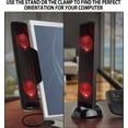 thumbnail image 4 of GOgroove SonaVERSE LED Speaker for Laptop Computer - USB Powered Clip-On Sound Bar with Mini Portable External Speaker Design for Monitor, Back Switch for Power - Audio Input and Power (Red), 4 of 9
