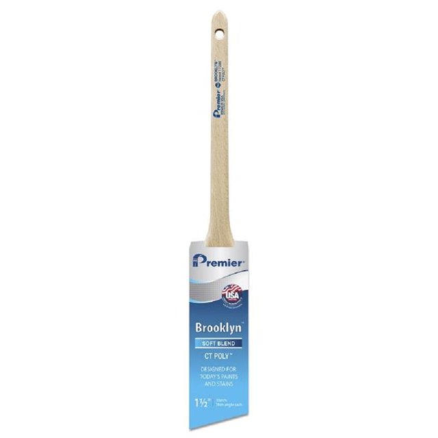Premier Paint Roller & Z Pro 113115 1.5 Po. Brooklyn Écharpe Angle Fin CT Pinceau Poly