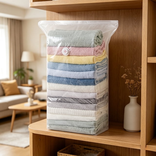 ZZkhGO Sacs de Rangement sous Vide Sans Pompe, Sacs de Compression Épaissis Réutilisables Étanches et Hermétiques, Sacs Économiseurs d'Espace de Voyage avec Double Fermeture Éclair pour l'Organisation des Couettes et Oreillers
