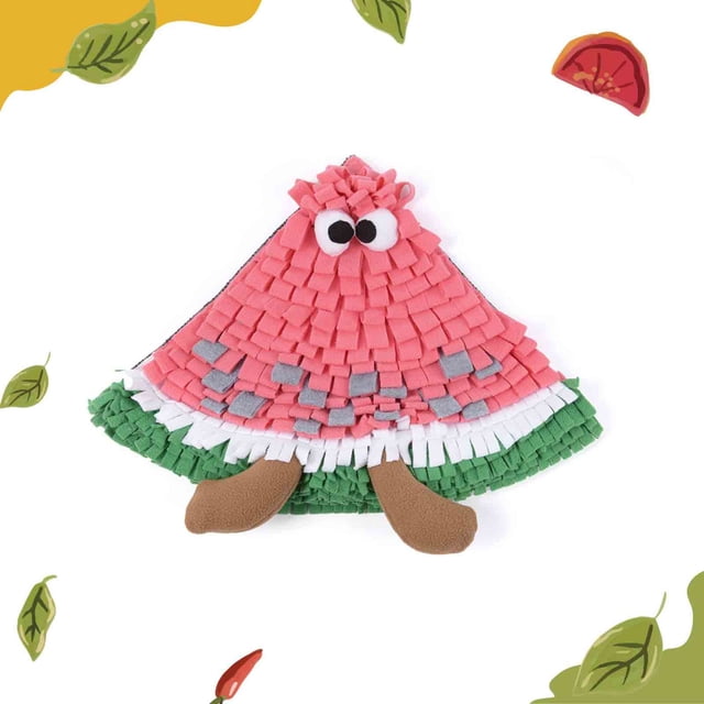Bdday Rugs for Kitchen Floor Fruit Series Peach Watermelon Lemon Pear Shape Pet Sniffing Mat Dog Rabbit Sniff Slow Food Play Blanket Office Chair Mat