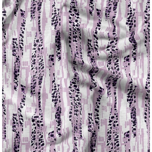 Soimoi Rayon Fabric Leopard Animal Skin Decor Fabric Printed Yard 56 Inch Wide