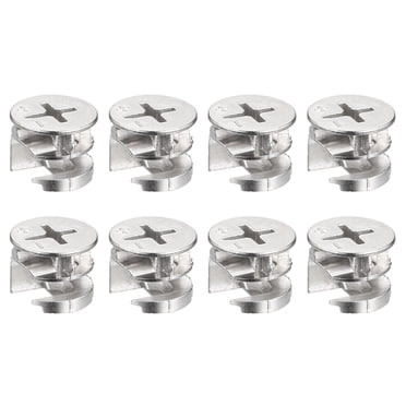 Unique Bargains Écrou de Verrouillage de Cam pour Meubles, Lot de 8 Écrous de Verrouillage de Connecteur d'Articulation 15x12 mm Raccords de Cam pour Meubles