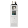 thumbnail image 2 of FCH Nordic Simple MDF Spray Paint Single Door Two Drawer Bathroom Cabinet White, 2 of 9
