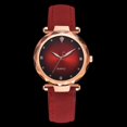 thumbnail image 2 of Simple Women Lady Business Watch PU Strap Causal Quartz Wristwatch(Red), 2 of 4