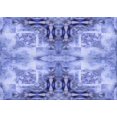 thumbnail image 1 of Ahgly Company Tapis d'Intérieur Lavable en Machine Rectangle Transitionnel Bleu, 4 Pieds x 6 Pieds, 1 of 7