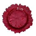 thumbnail image 2 of Charger Plate 13" Glass Fruit Plate Service Plate Irregular Western Food Plate Red, 2 of 9