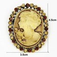 thumbnail image 4 of New Style Party Queen Lady Vintage Victorian Design Cameo Bronze Brooch Pin, 4 of 5