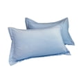 thumbnail image 2 of Birdeem Soft Washed Cotton Pillowcases, Solid Color 2 Pack Set, Queen Size Standard Fit, Breathable and Easy Care, Modern Bedroom Upgrade for Enhanced Comfort, 2 of 9