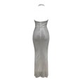 thumbnail image 4 of Qertyioot Hauts Corset pour Femmes, Robe d'Été Décontractée pour Femmes en Maille Ajustée Longue Soutien-Gorge Sans Manches à une Ligne Robe Sans Manches à une Ligne à une Épaule, 4 of 4