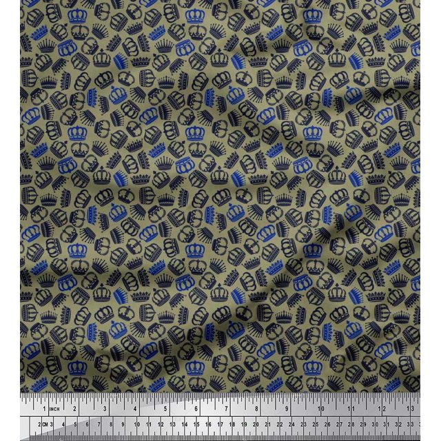 Soimoi Tissu en Poly Georgette Imprimé Style Victorien au Mètre 52 Pouces de Large