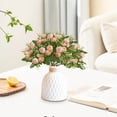 thumbnail image 5 of LSLJS Artificial Flowers Simulated Wedding Flowers Lofty Consort's Tea Buds Silk Flower Decorations Reusable Bouquet for Home Party Office Wedding Reunite Reception Table Decoration Artificial Flowers, 5 of 5