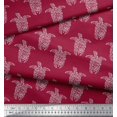 thumbnail image 3 of Soimoi Moss Georgette Fabric Turtle Block Print Fabric by The Yard 42 Inch Wide, 3 of 3