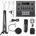 thumbnail image 1 of Graflsoa BM800 Professional Studio Microphone with V9 Sound Card Kit for Streaming, Recording, and Karaoke - Adjustable Stand, Shockproof Mount, Dual Audio Ports - Black, 1 of 6