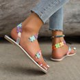 thumbnail image 4 of LSLJS Women's Summer Plus-Size Flower Clip-Toe Flat Beach Sandals, Flats Shoes, 4 of 9