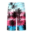 thumbnail image 5 of Pantalon de Plage pour Homme Imprimé 3D Bord de Mer Cocotier Coucher de Soleil Pantalon de Plage Imprimé Short Décontracté Short de Planche pour Homme Rouge TG, 5 of 5