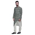 thumbnail image 2 of Atasi Ensemble Kurta de Designer pour Garçons Kurta Longue Imprimée Pyjama Vêtements d'Été, 2 of 4
