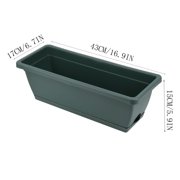 Cagogo Vegetable Planting Pot, Plastic Flower Pot with Drainage Holes and Tray, Sturdy Indoor Outdoor Planter Box, Balcony Garden Windowsill Planter for Herbs Vegetables Seedlings