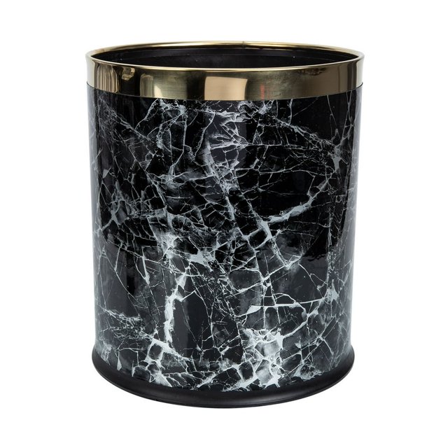 PENGXIANG Decorative Garbage Basket Marbling Trash Bin Lidless Waste Paper Basket