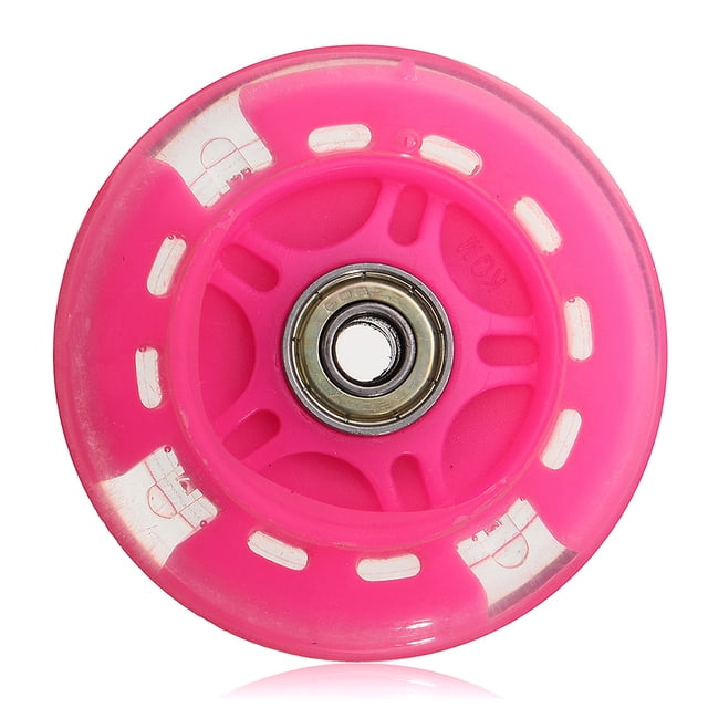 Maoww Metal Children Scooter Wheel Portable 80mm Replacing Repairing Rollerskate Inline Skate Colorful Wheels Part Component Pink