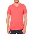 thumbnail image 2 of BELLA+CANVAS T-Shirt Jersey à Col en V pour Homme, m, Rouge Chiné, 2 of 6