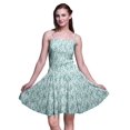 thumbnail image 1 of Bimba Robe d'Été à Bretelles Spaghetti Imprimée Feuilles Robe de Plage Fête - Grande Taille, 1 of 5