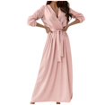 thumbnail image 1 of Mode Femme Col en V Manches Longues Couleur Unie, 1 of 6