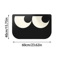 thumbnail image 2 of Super Absorbent Bathroom Mat Quick Drying Bathroom Mat Super Absorbent Living Room Floor Mat Rubber Bottom Easy To Clean Bathroom Carpet Black Cartoon Face Kitchen D Thick Throw Blankets for Winter, 2 of 3