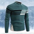 thumbnail image 2 of LUOGENLI Chandail pour Hommes à Fermeture Éclair, Chandail à Capuchon pour Homme 2024, Col Semi Montant, Chandail à Col Rond Assorti, Chandail de Base, Chandails pour Hommes, Chemises, Vert, Taille TTG, 2 of 4