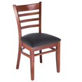 thumbnail image 1 of Chaise d'Appoint en Chêne Moyen avec Assise Noire (Lot de 2), 1 of 2