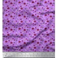 thumbnail image 1 of Soimoi Purple polyester Crepe Fabric Flower Artistic Print Sewing Fabric Yard 52 Inch Wide, 1 of 3