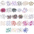thumbnail image 3 of stanreset 50 Pieces Glass Crystal Set Gem Glitter Personalized 3D Tips Decoration Art Rhinestones Manicure Accessories Wedding Dress White AB, 3 of 6
