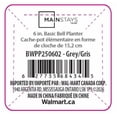 thumbnail image 4 of Mainstays Basic Bell Planter 6in Grey, Classic Design with Attached Tray Durable Weather Resistant Matte Finish, 4 of 4